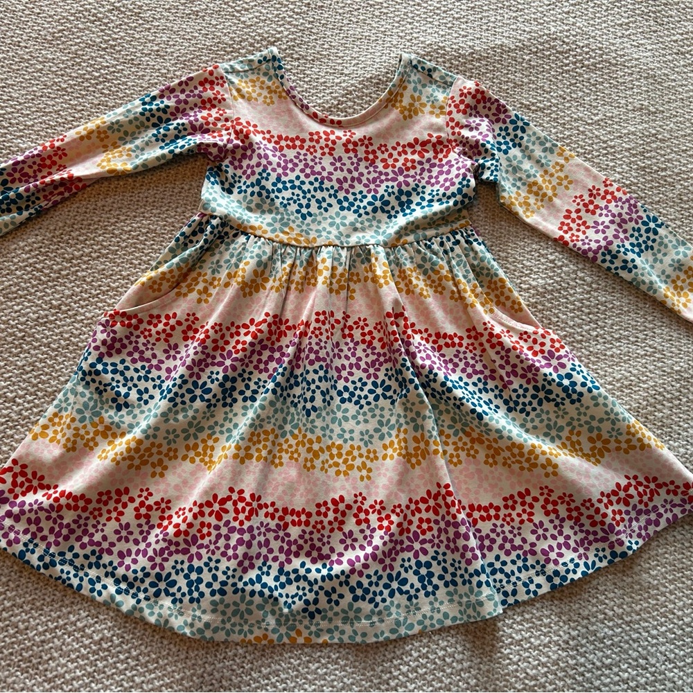 Hanna Andersson floral skater dress size 100